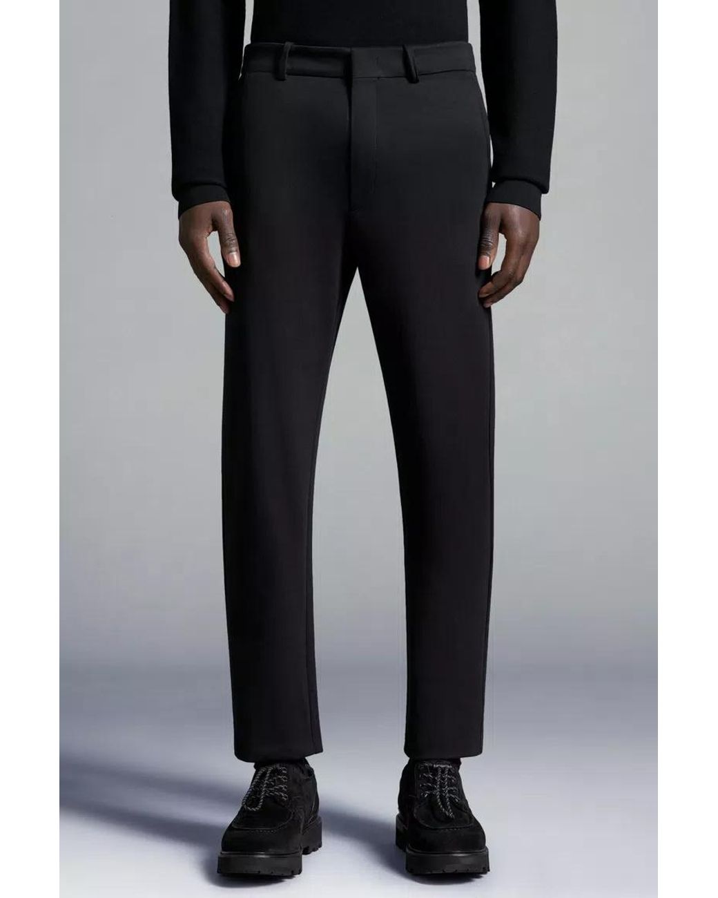 Moncler Black Cotton Trousers for men
