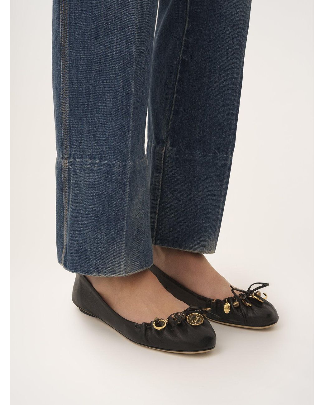 Chloé Black Chloé Charms Ballet Shoes