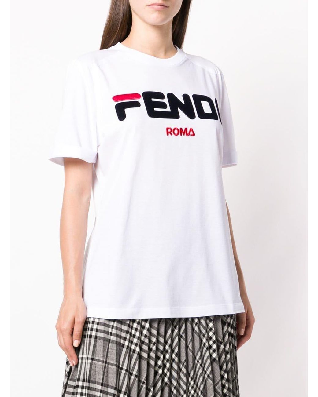 Fendi White X Fila Mania Limited Edition Short-Sleeve T-Shirt