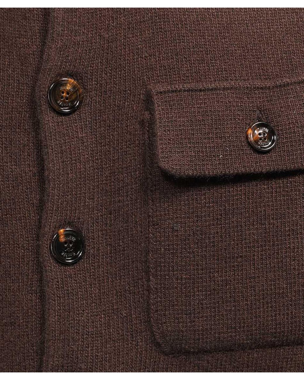 Moorer Brown Long-Sleeve Sweater for men