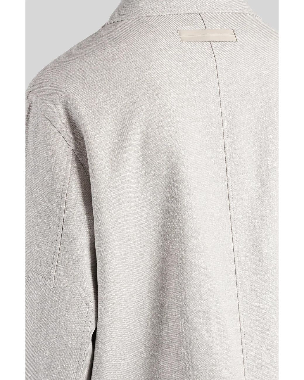 Zegna White Button-Up Overshirt for men