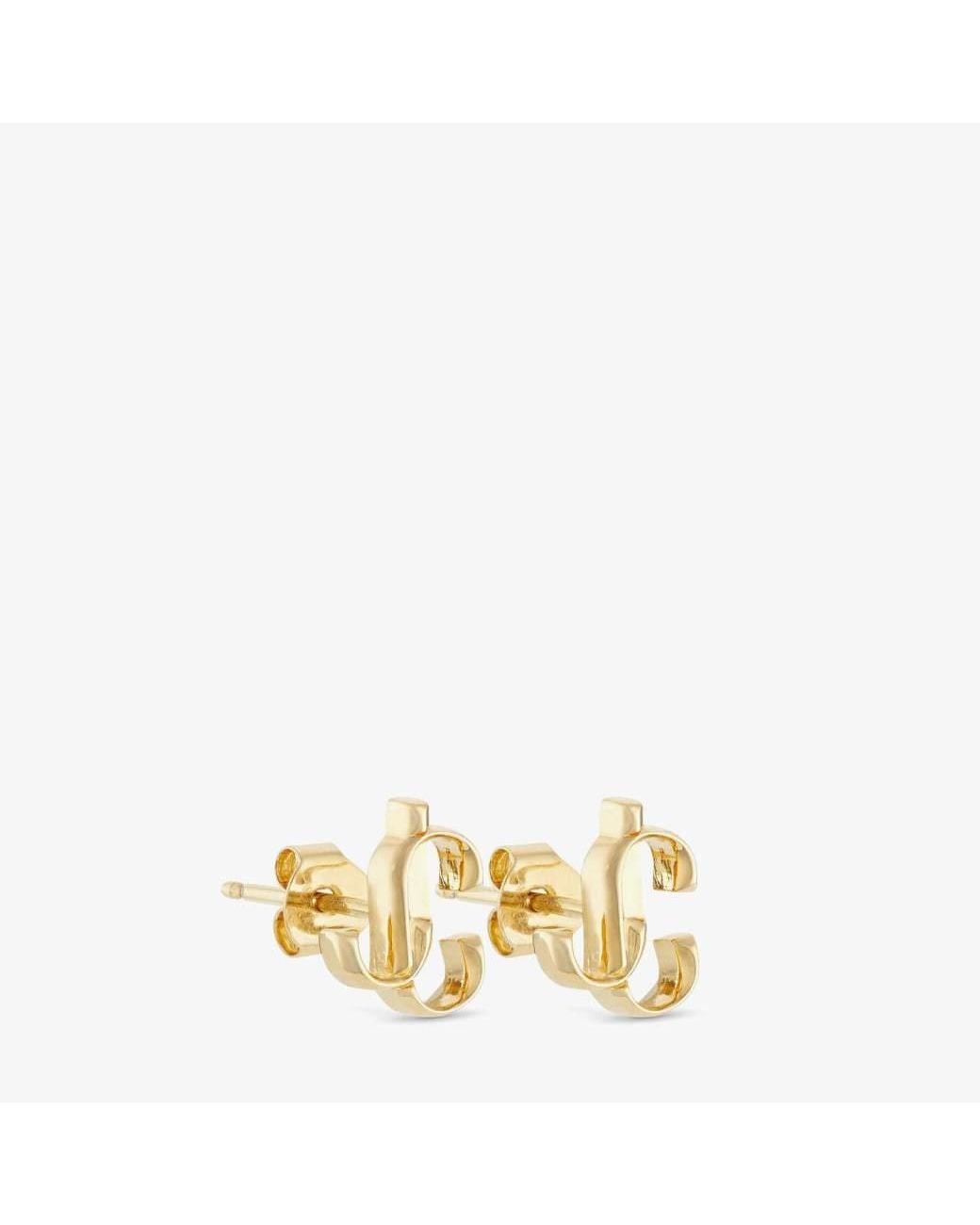 Jimmy Choo Metallic Jc Mini Stud Earrings