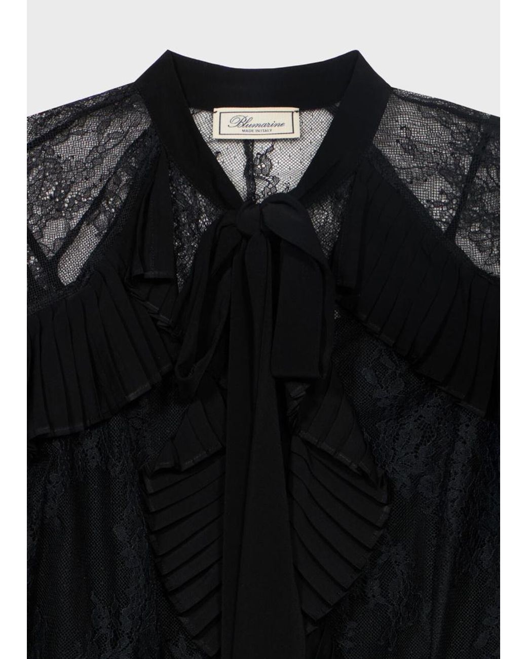 Blumarine Black Long-Sleeves Blouse