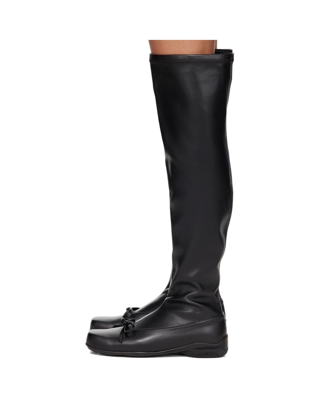 OPEN YY Black Thigh-High Ballet Boots