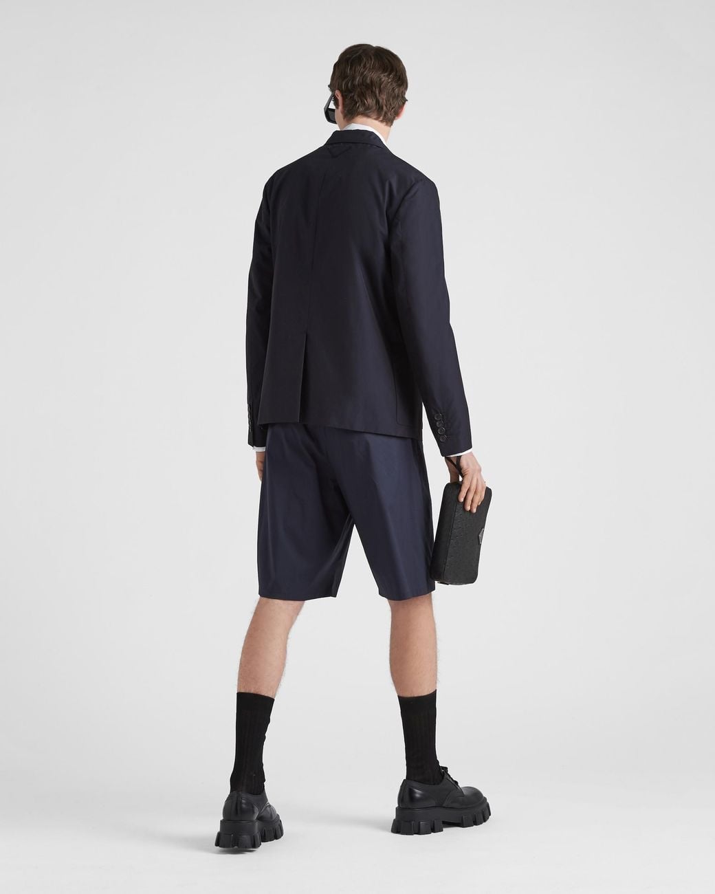 Prada Blue Single Breasted Tailored Blazer for men