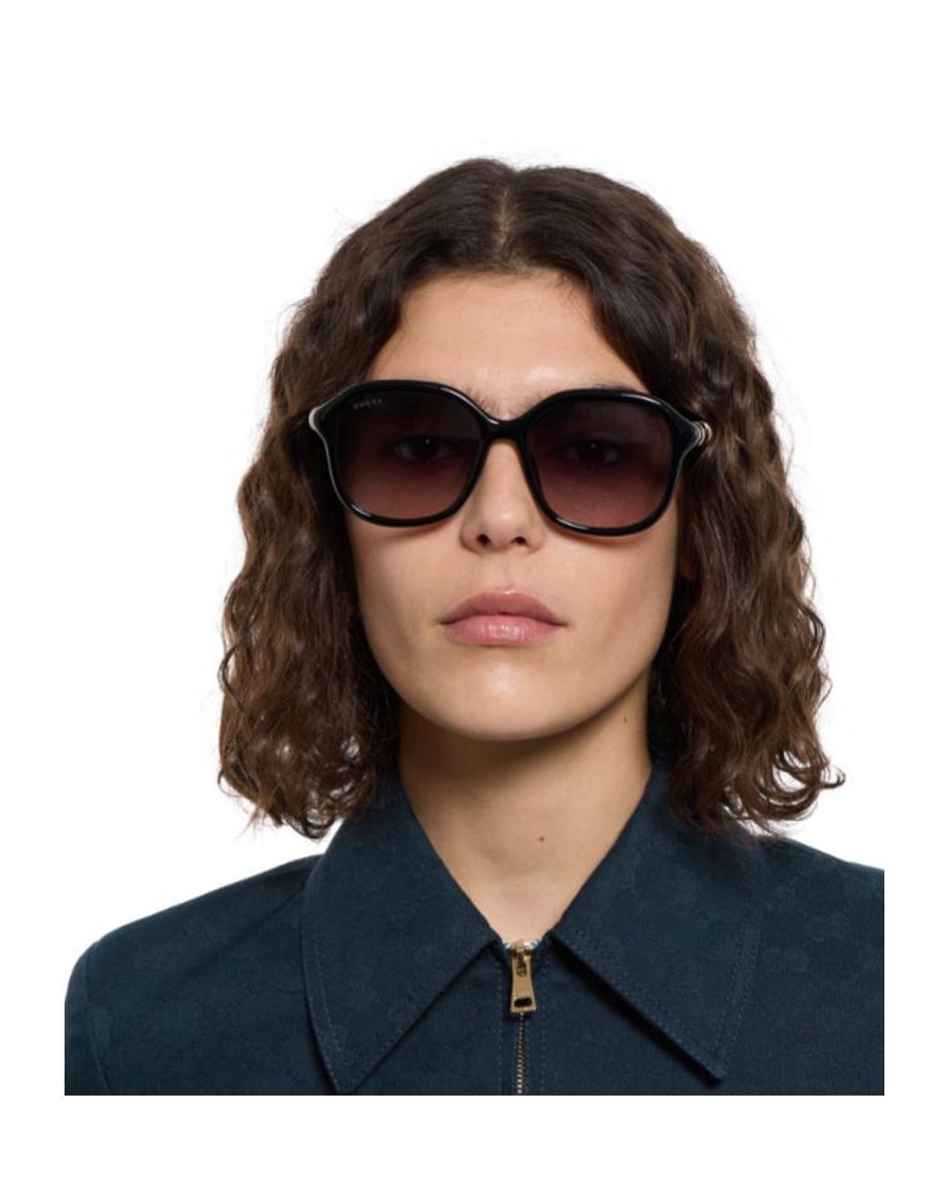 Gucci White Round-Frame Sunglasses for men