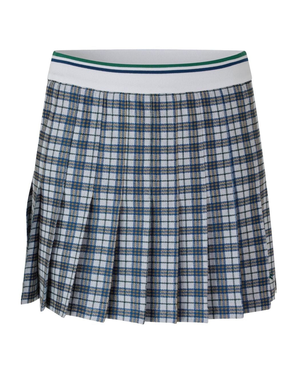Burberry Blue Pleated Mini Skirt
