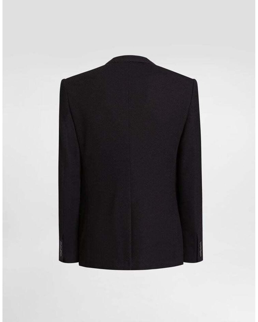 Dolce & Gabbana Black Single-Breasted Taormina Jersey Jacket for men