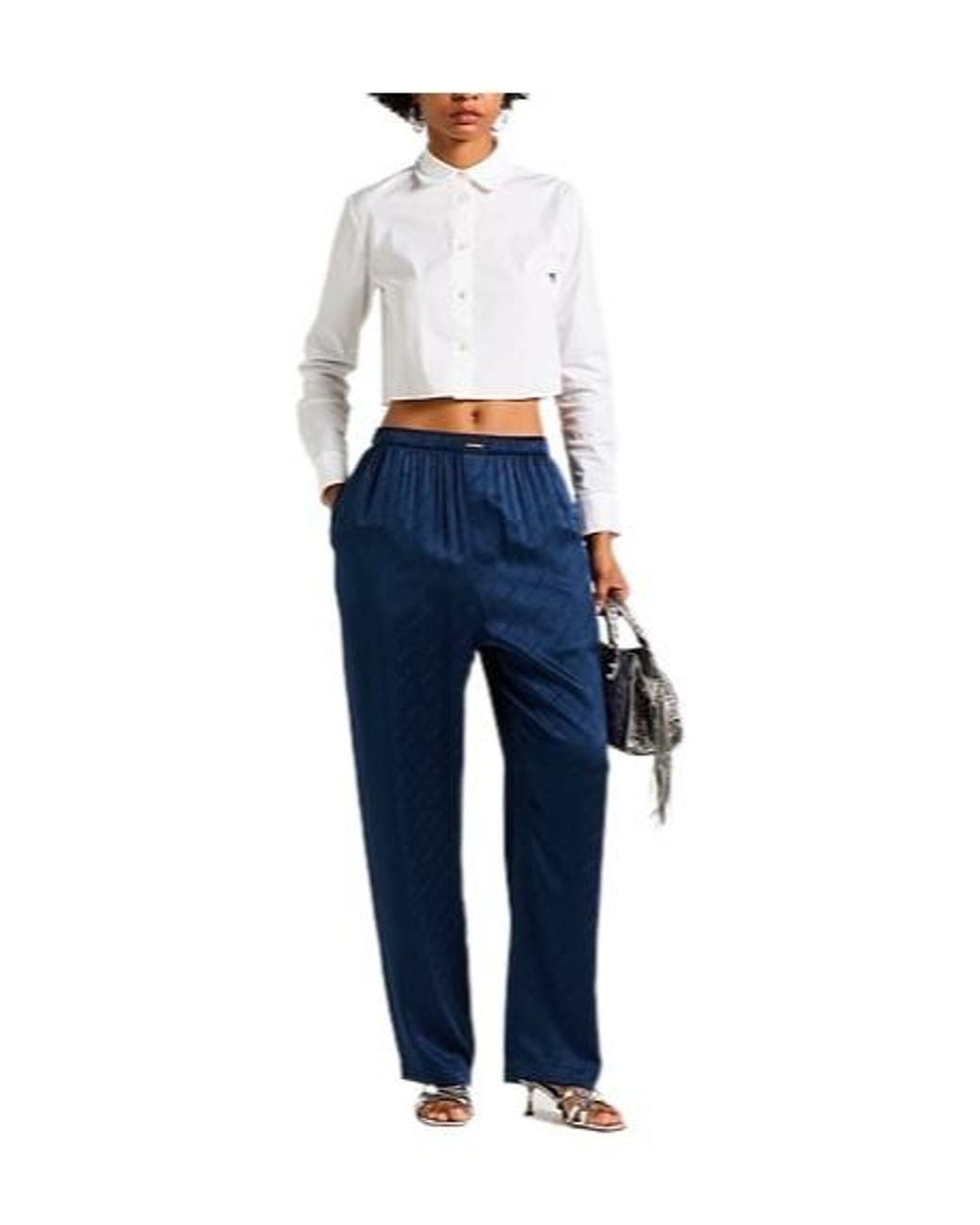 Balenciaga Blue Casual Trousers