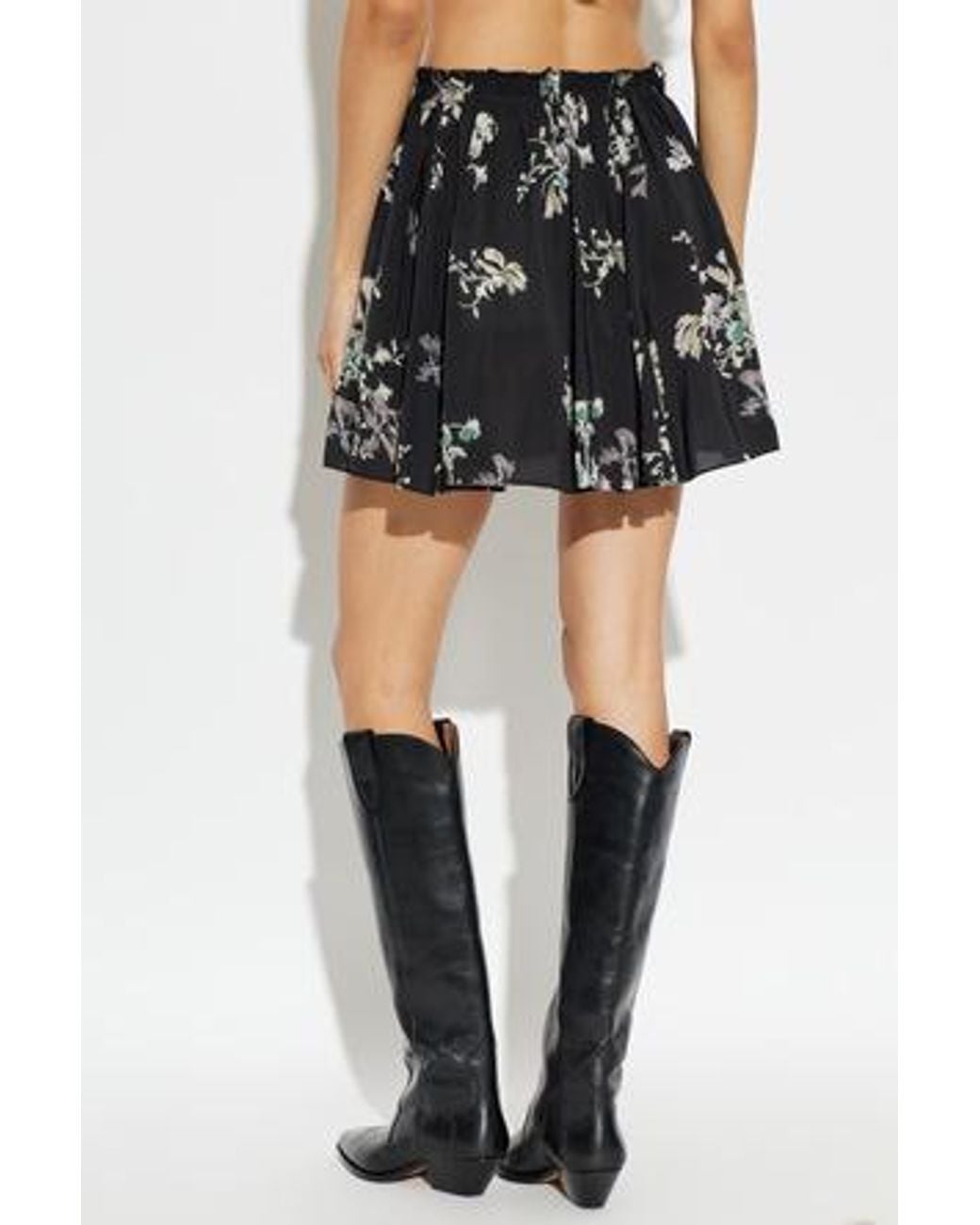 Isabel Marant Black Isabel Marant Étoile Livy Printed Mini Skirt