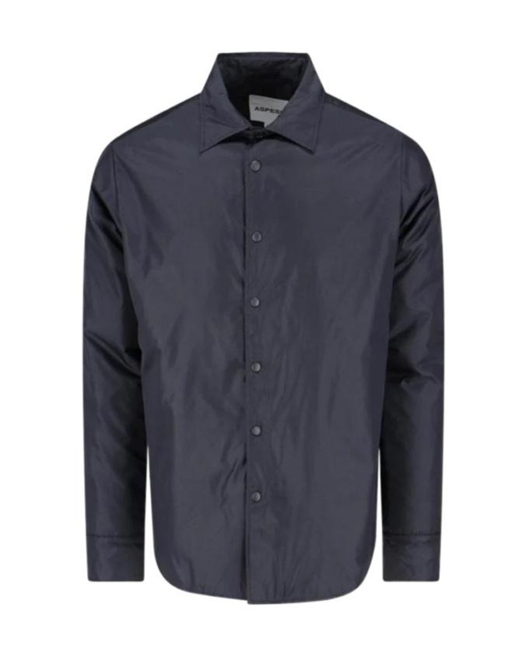 Aspesi Blue Buttoned Shirt for men