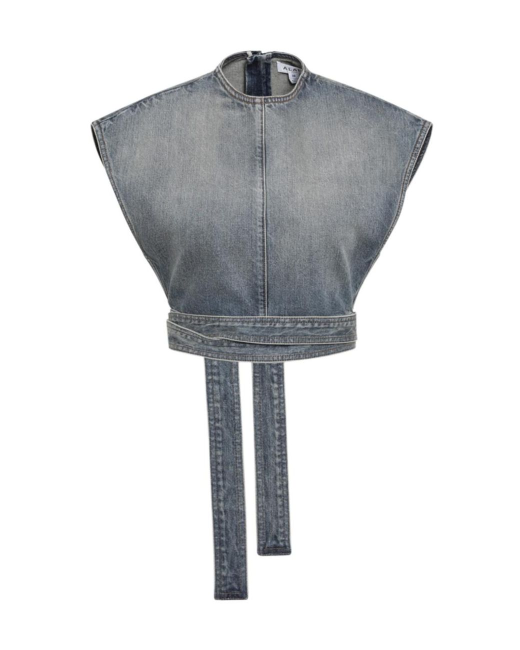 Alaïa Gray Sleeveless T-Shirt