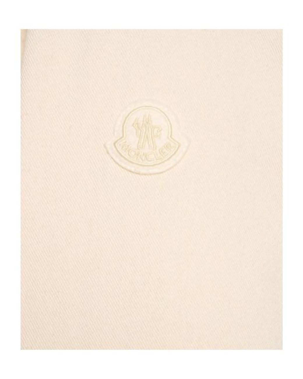 Moncler Natural Cotton Denim Down Jacket for men