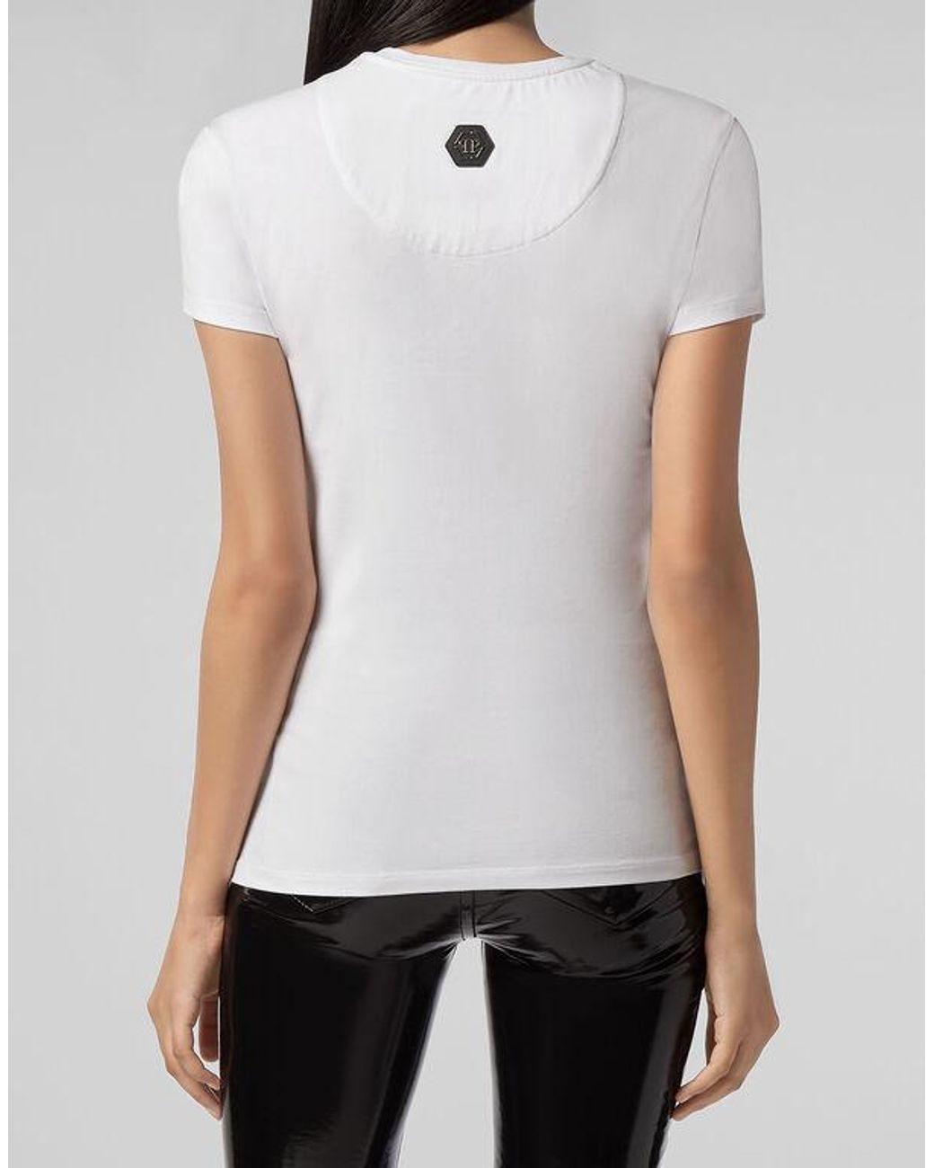 Philipp Plein White Logo Details T-Shirt