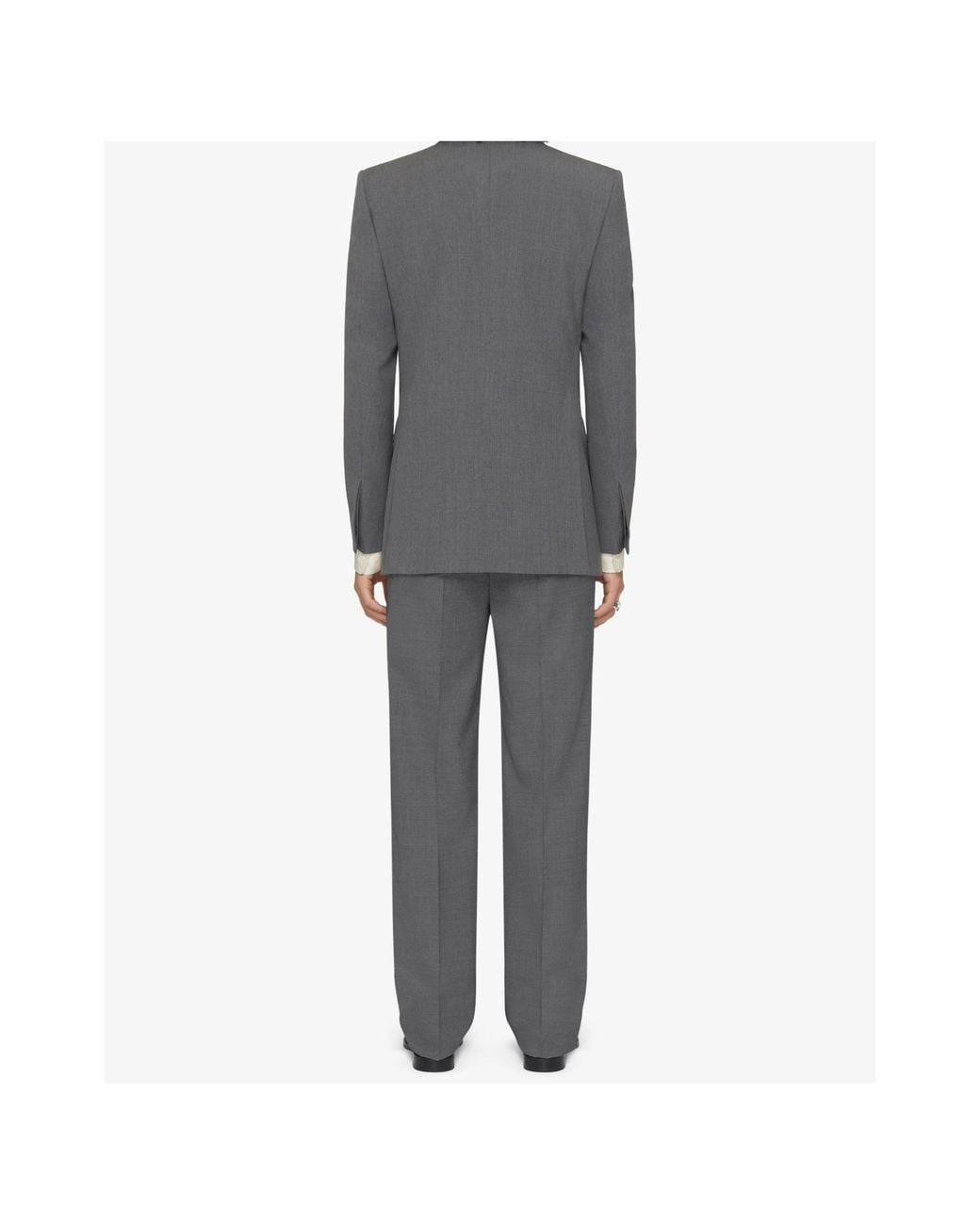 Givenchy Gray 2G Clip Slim-Fit Tailored Pants for men