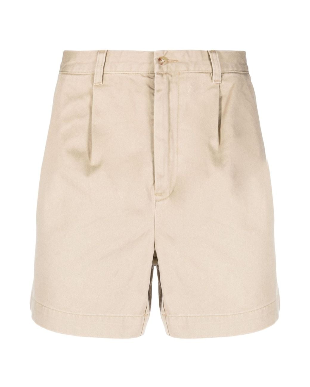 Polo Ralph Lauren Natural Cormac Pleat-Detailing Shorts for men