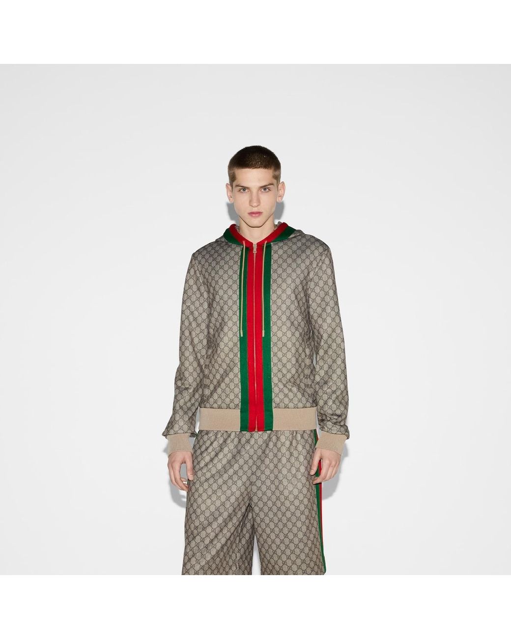 Gucci Brown Jacket With Monogram for men