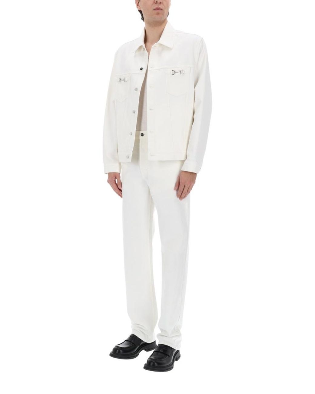 Gucci Natural Horsebit Detailed Collared Jacket for men