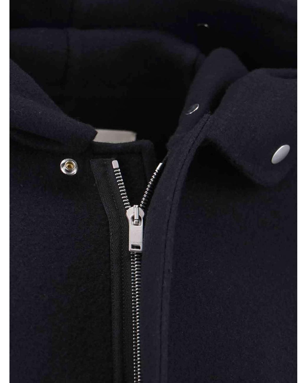 Jil Sander Black Zipped Hooded Jacket for men