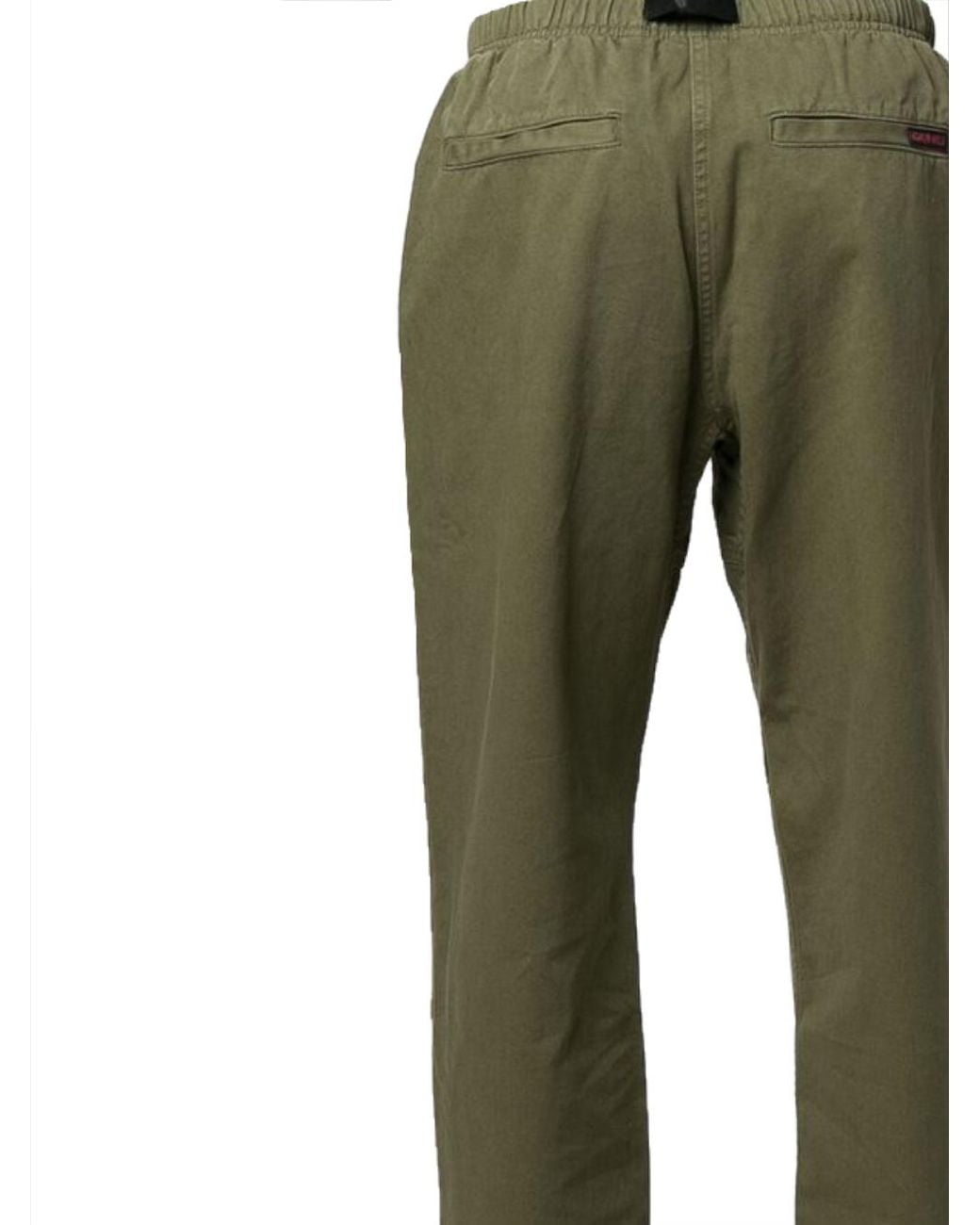 Gramicci Green Elasticated Drawstring-Waistband Trousers for men