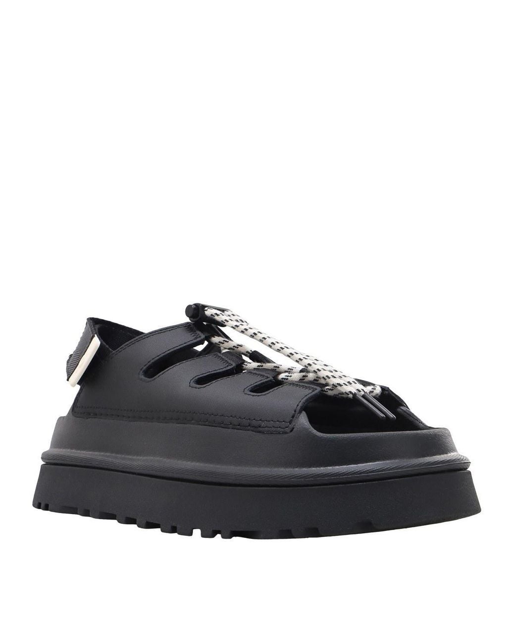 Ugg Black Goldenglow Lace-Up Platform Sandals