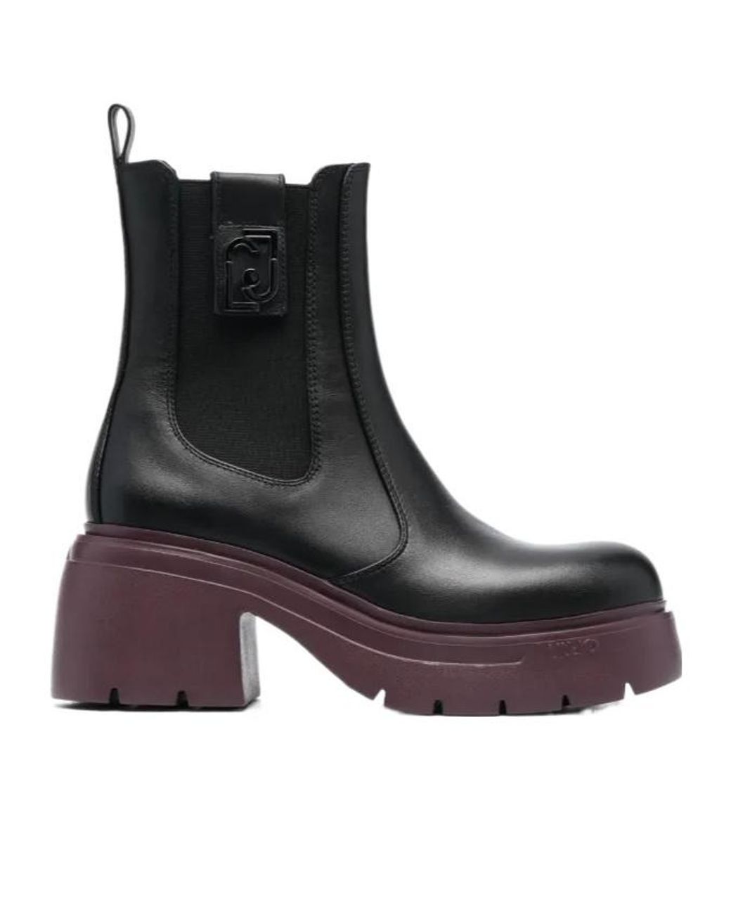 Liu Jo Black Carrie Leather Ankle Boots