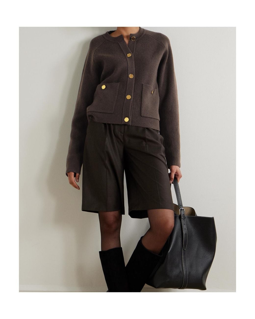 Totême Brown Button Cardigan