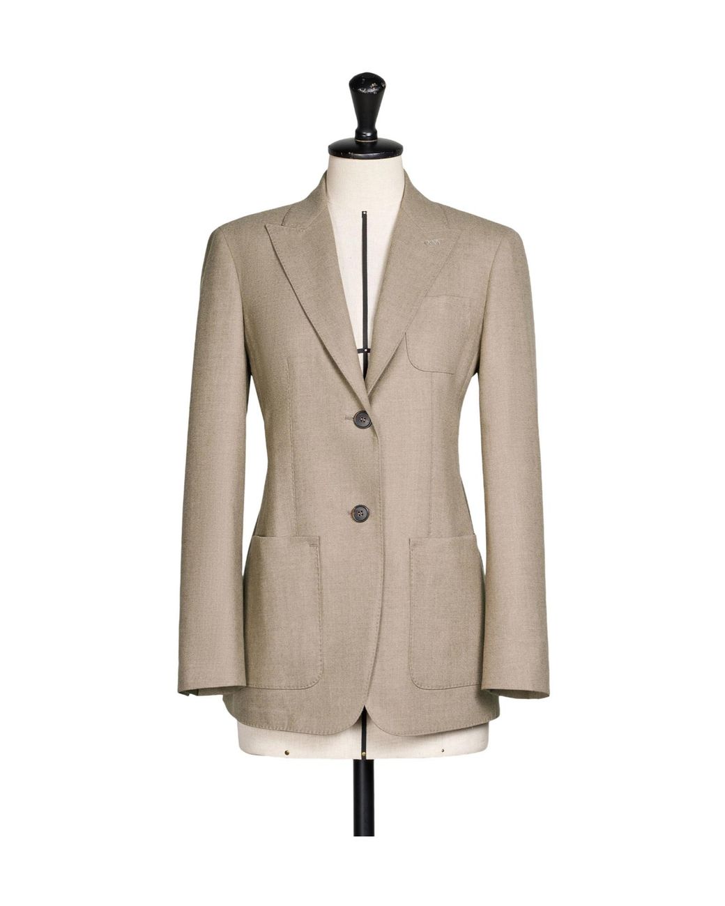 Max Mara Natural Single-Breasted Notch-Lapels Blazer