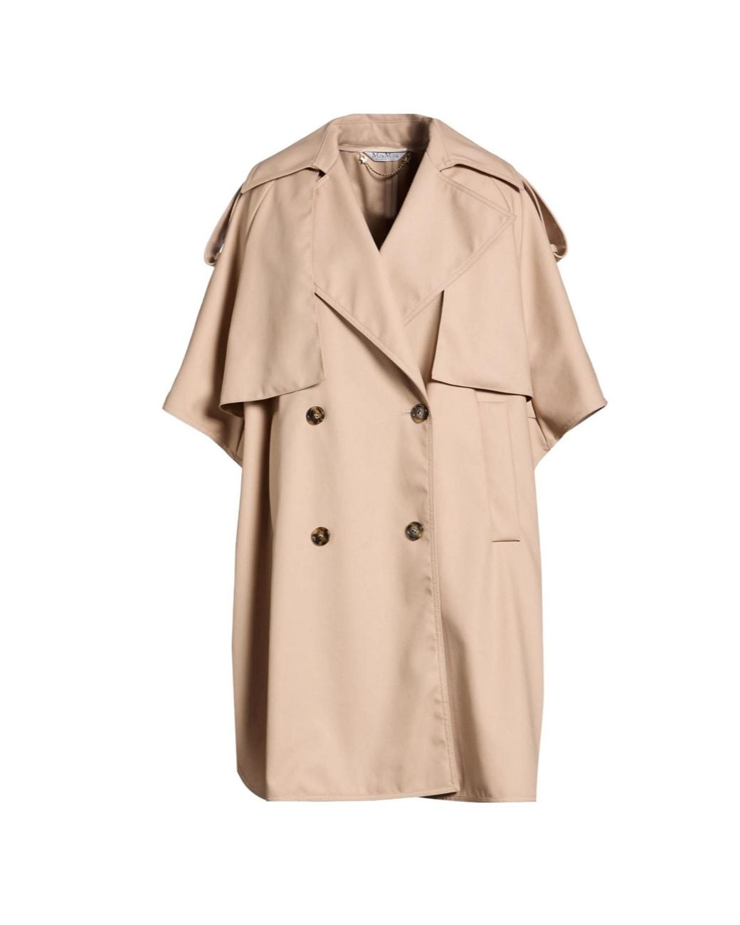 Max Mara Natural Short-Sleeved Trench Coat