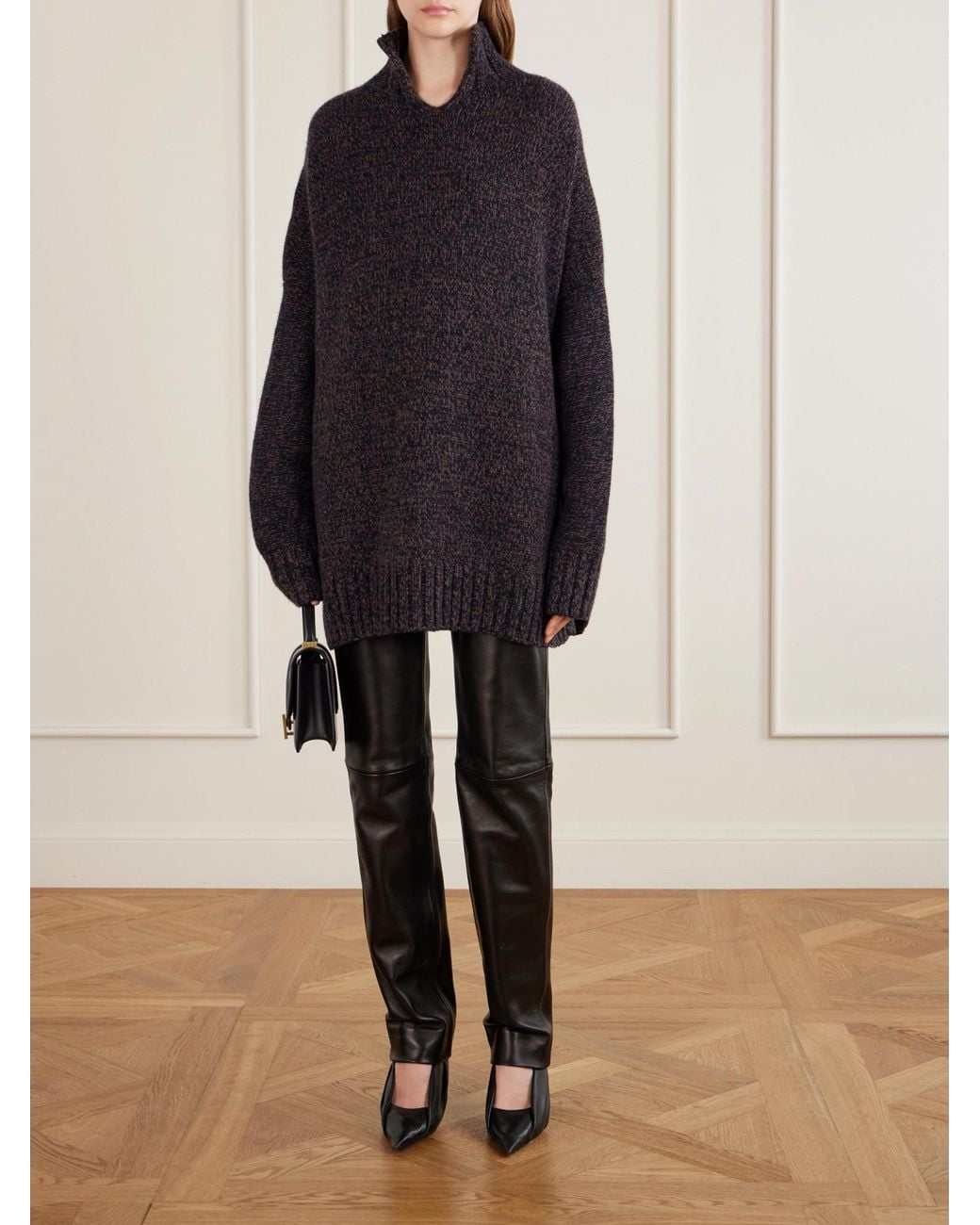 Khaite Blue Cashmere Mélange Sweater