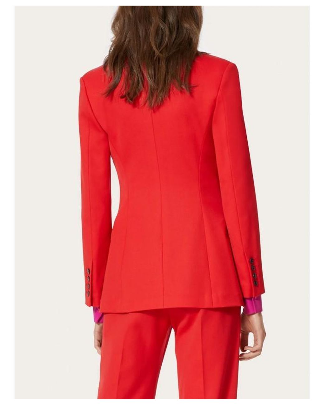 Valentino Single-Breasted Stretch Tailored Jacket