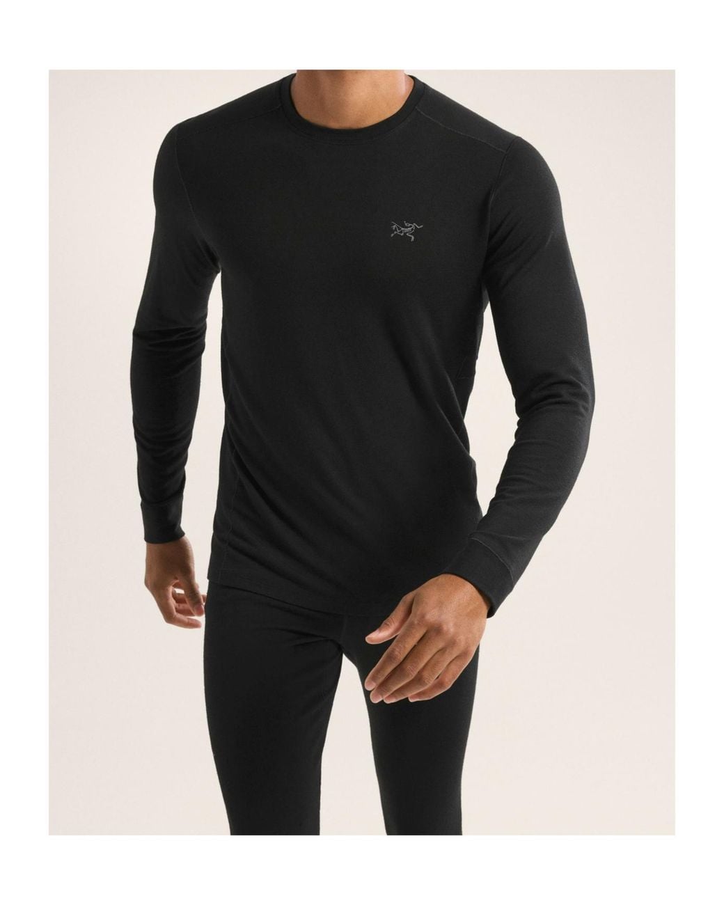 Arc'teryx Black Rho Round-Collar Long-Sleeved T-Shirt for men