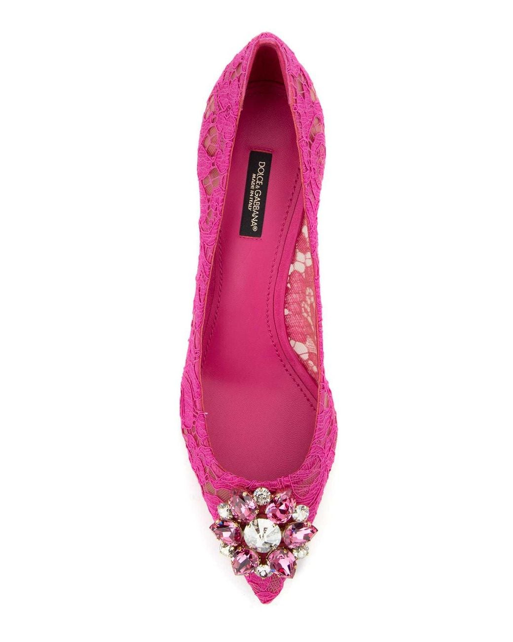 Dolce & Gabbana Pink Bellucci Lace Pumps