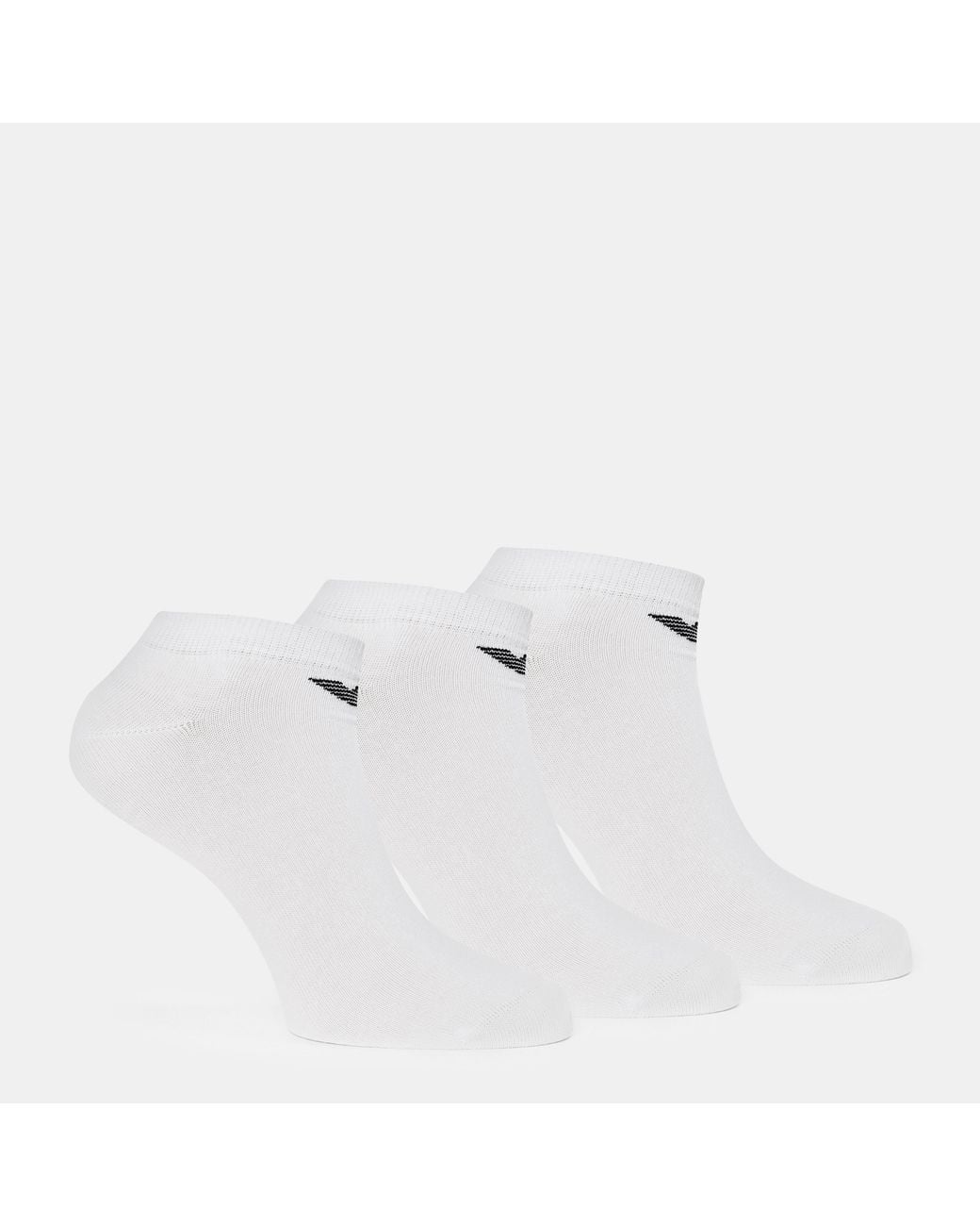 Emporio Armani White Trainer Socks for men