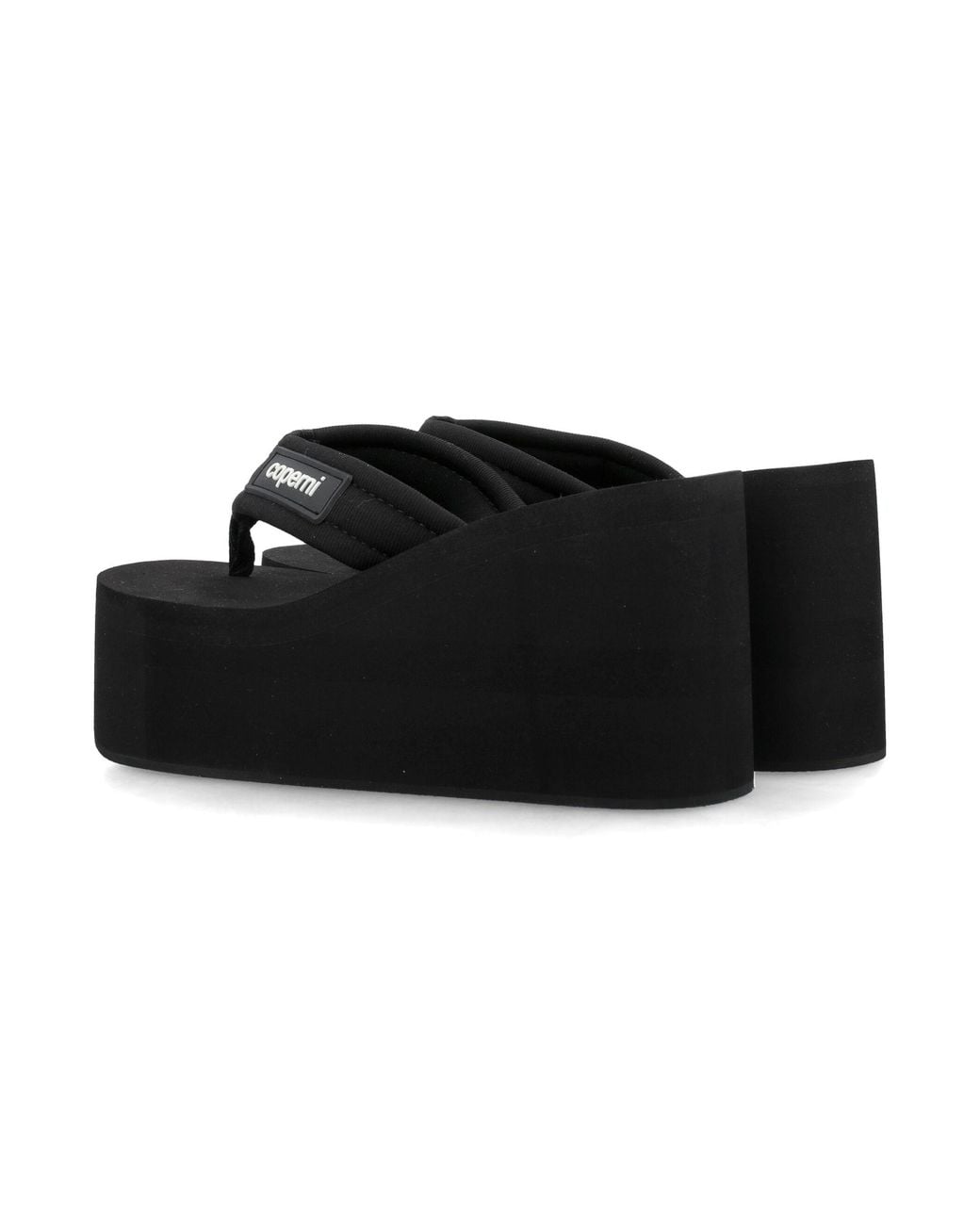 Coperni Black Logo Patch Sandals