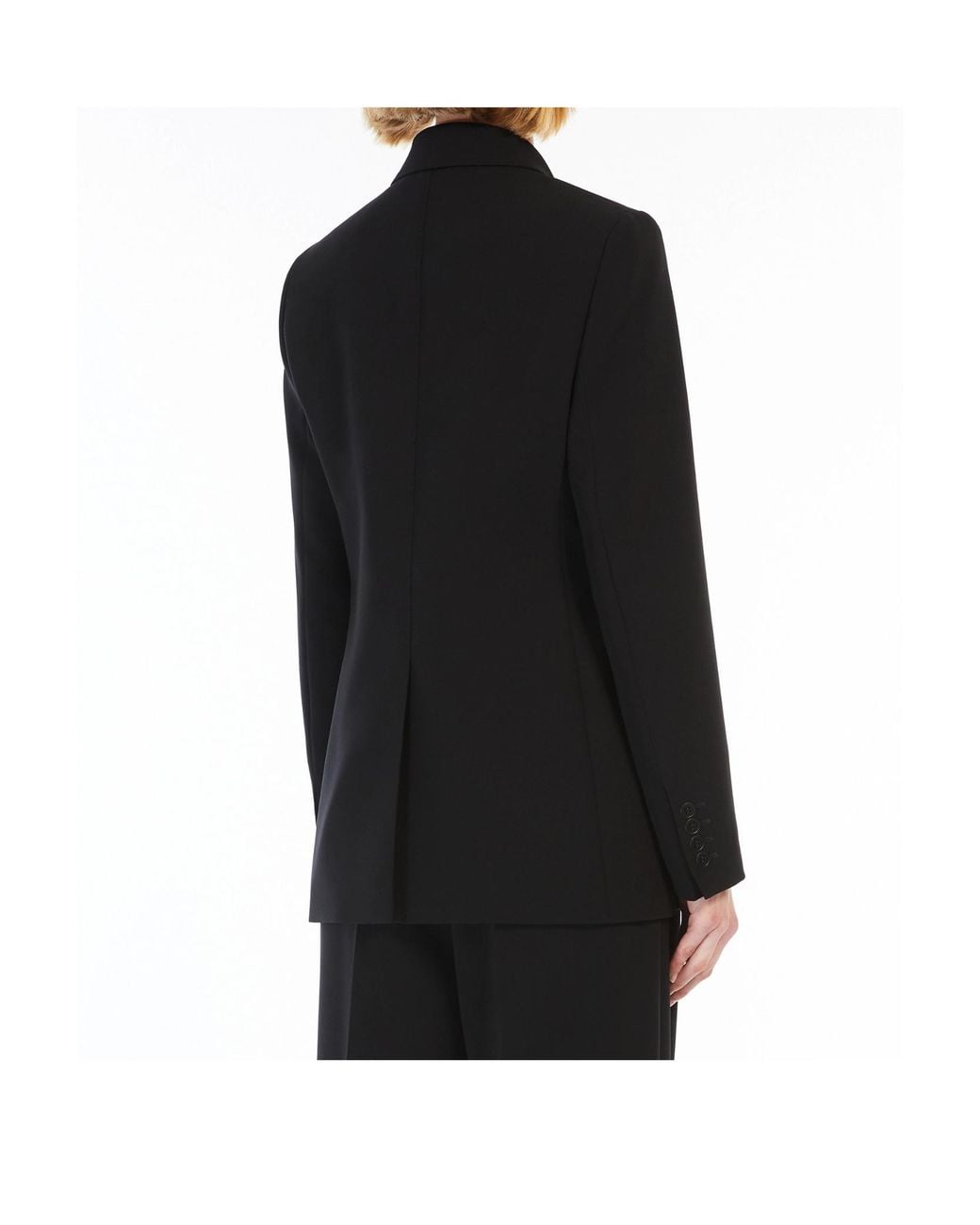 Max Mara Black Studio Linz Single-Breasted Tailored Blazer