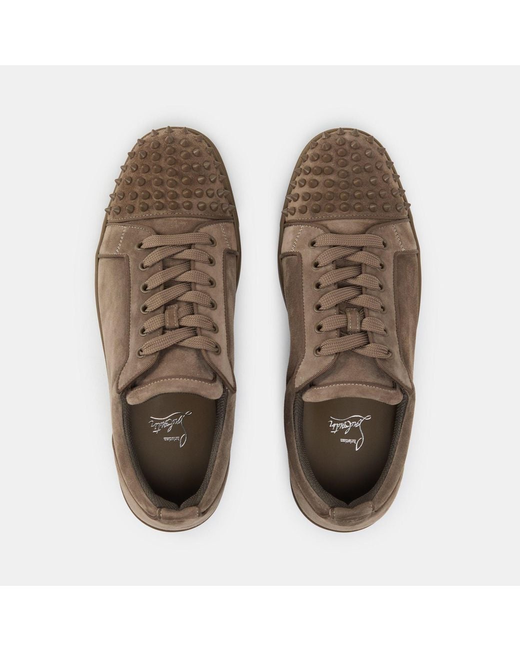 Christian Louboutin Brown Rivet Decorated Casual Shoes for men
