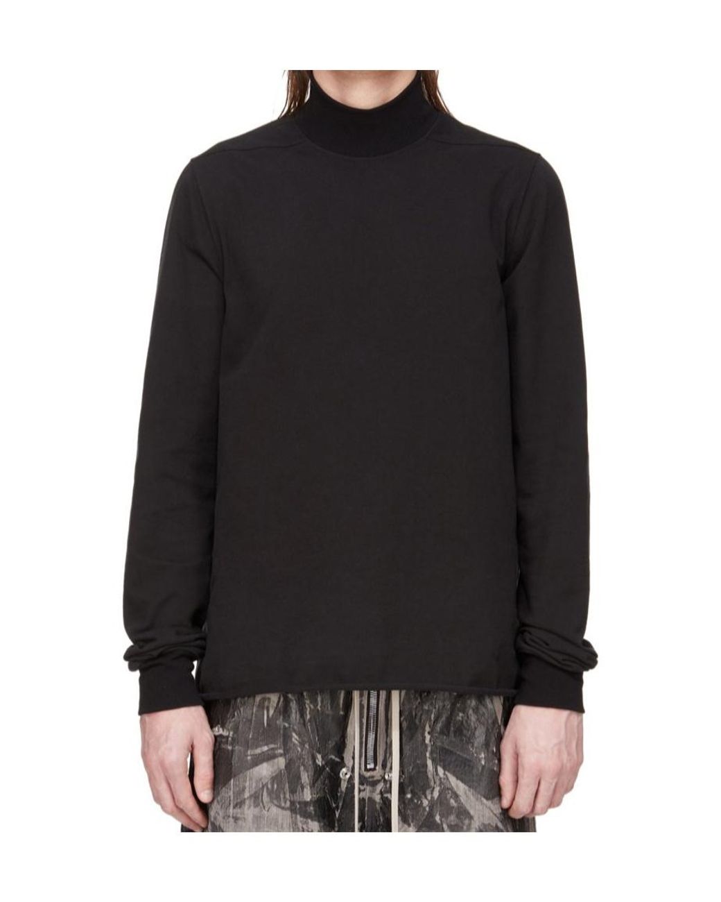 Rick Owens Black Headon Dbl Sweatshirt for men