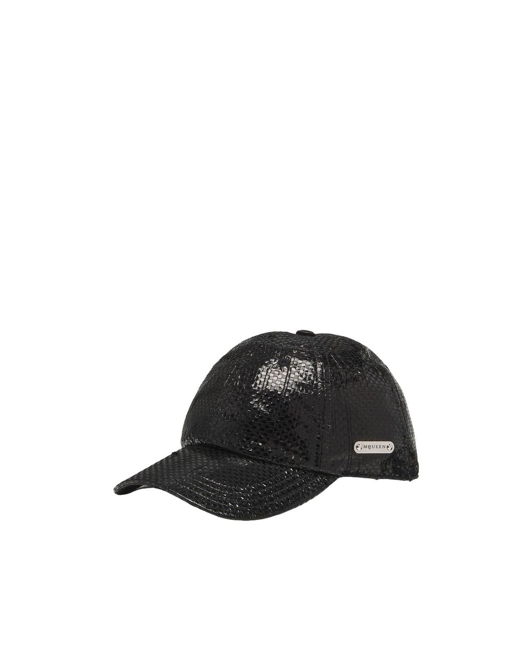 Alexander McQueen Black Pattern Tarp Cap for men