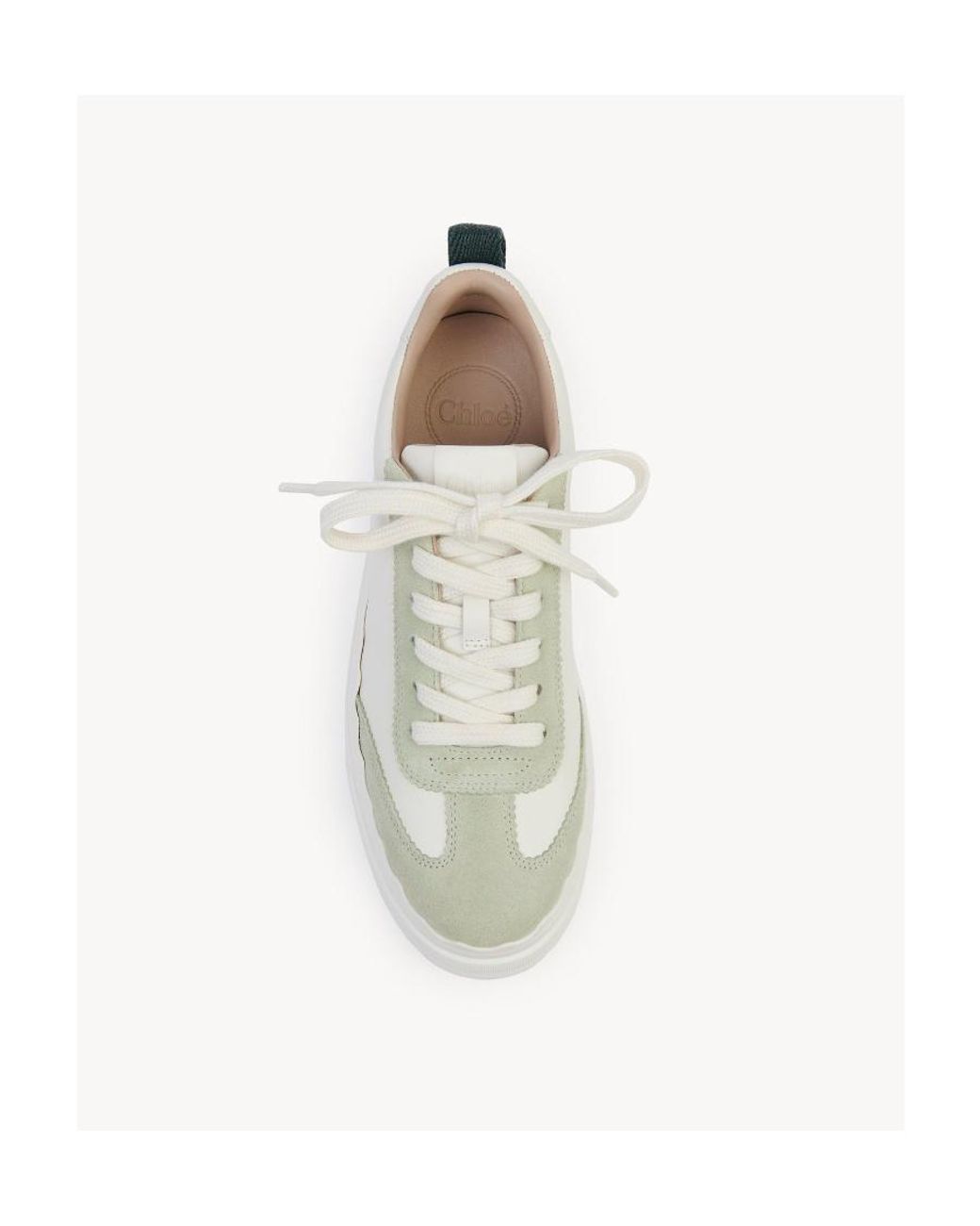 Chloé White Low-Top Lace-Up Sneakers