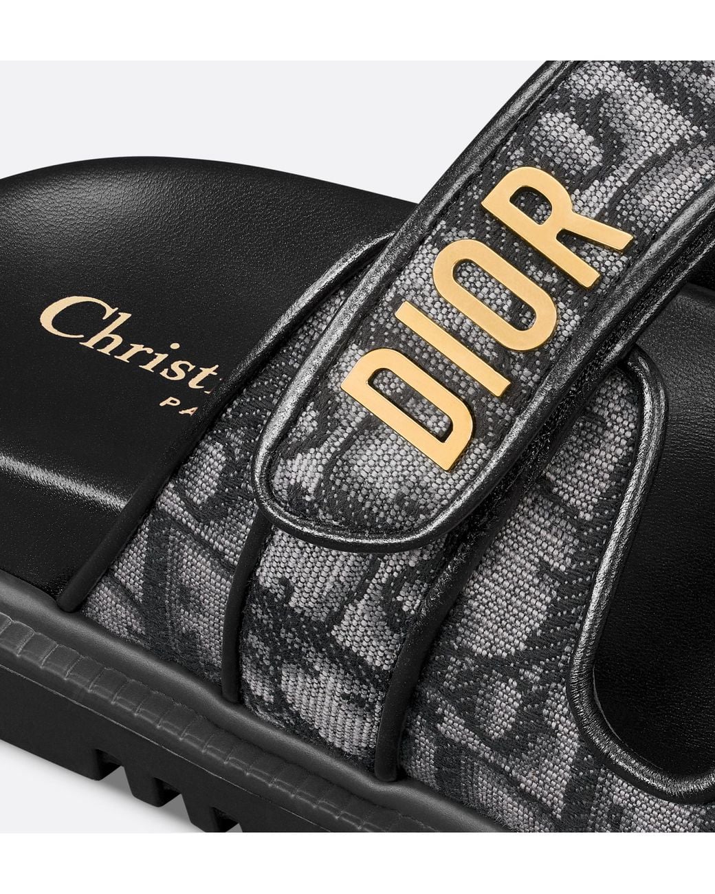 Dior Black Christian Act Slides