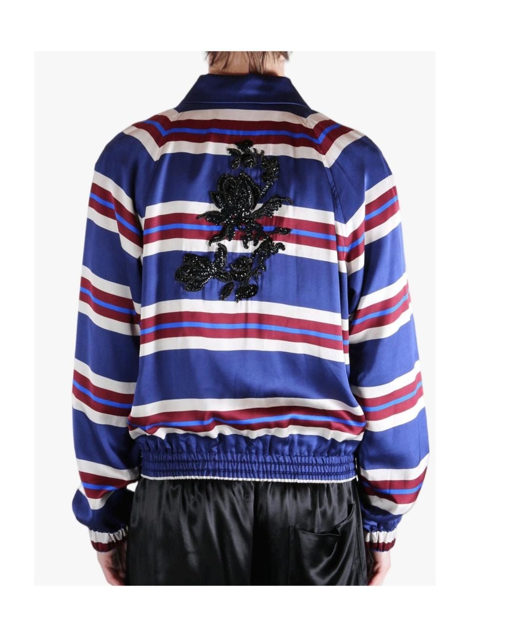 Dries Van Noten Blue Long-Sleeved Zip-Up Casual Jacket for men
