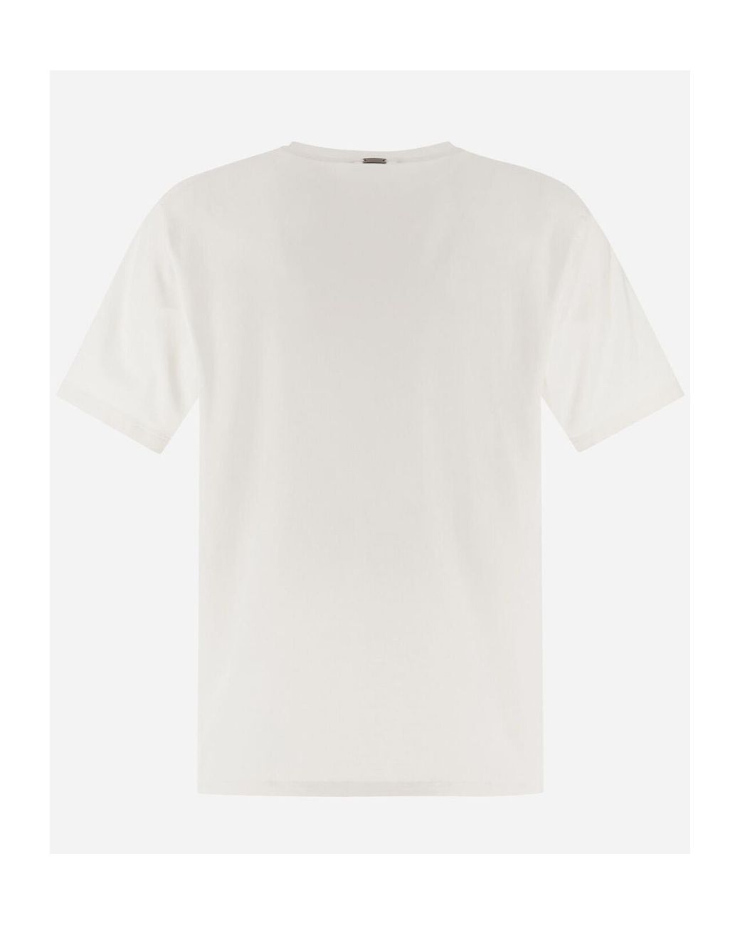 Herno White Short-Sleeved Crewneck T-Shirt for men