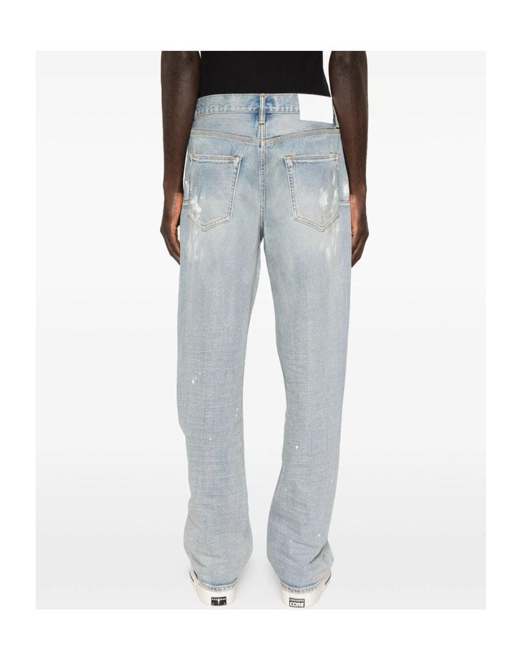Purple Brand Blue Belt Loop Jeans for men