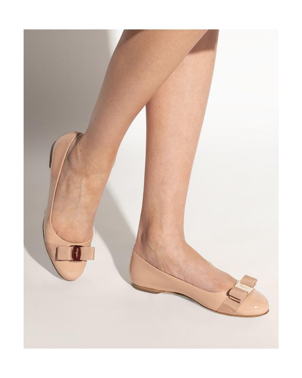 Ferragamo Brown Ferragamo Varina Ballet Flats