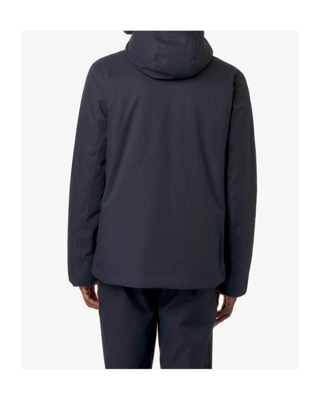 K-Way Blue Logo Hooded Casual Jacket for men