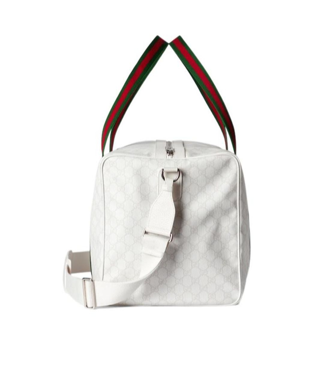 Gucci White Medium Duffle Bag With Web for men
