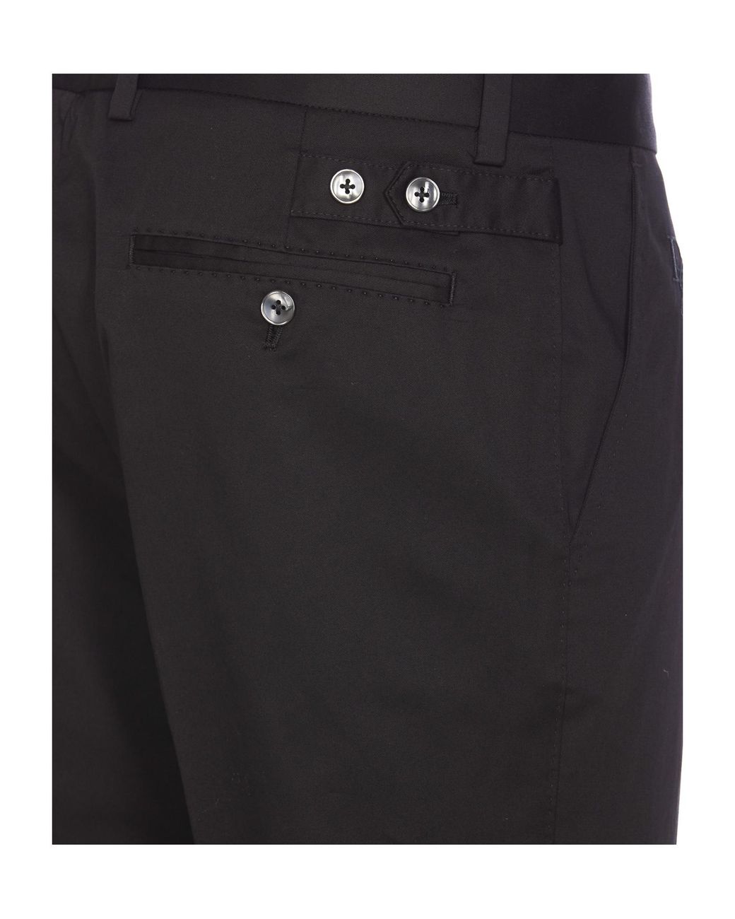 Dolce & Gabbana Black Pressed Crease Pants for men
