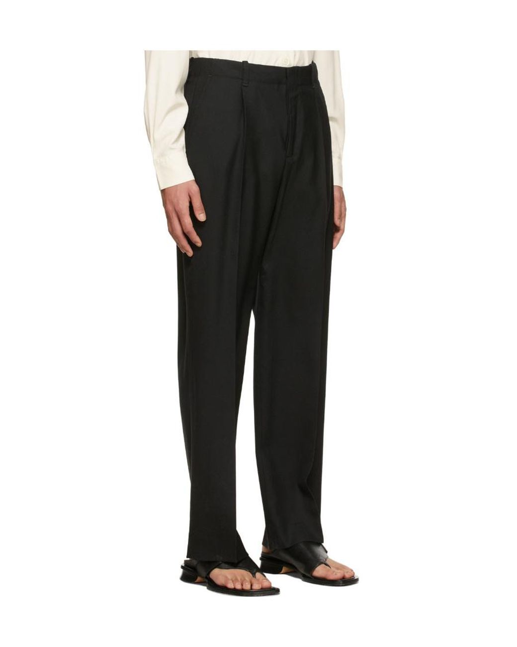 Our Legacy Black Pleated Pants for men