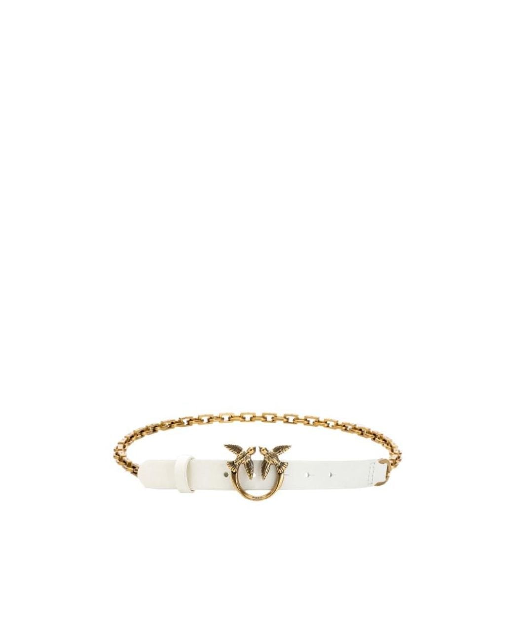 Pinko Metallic Logo Belt